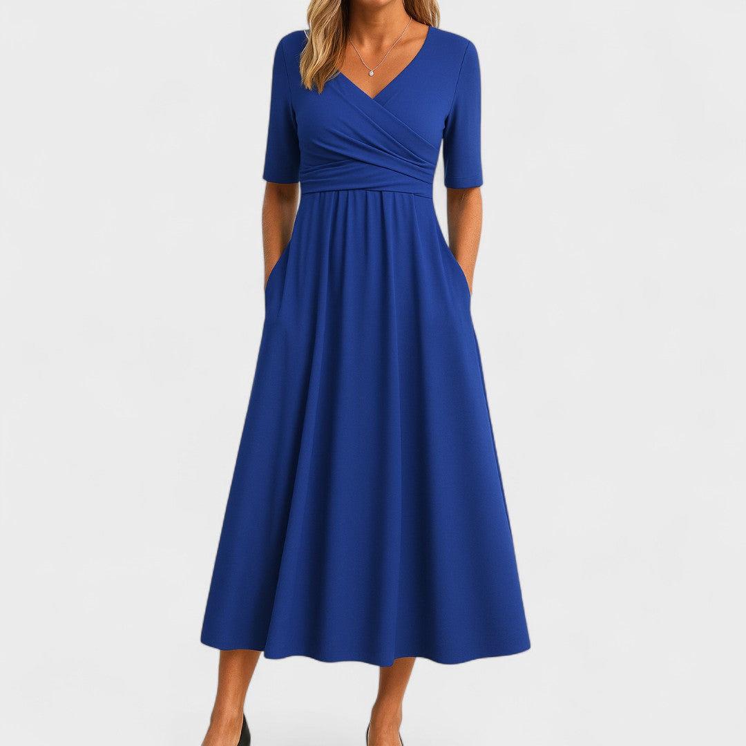 Brygida – Elegantní Midi Šaty 