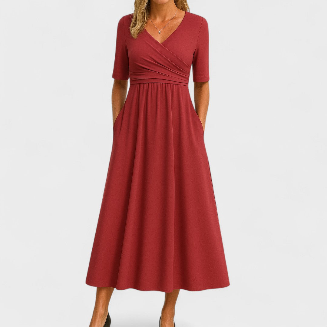 Brygida – Elegantní Midi Šaty 