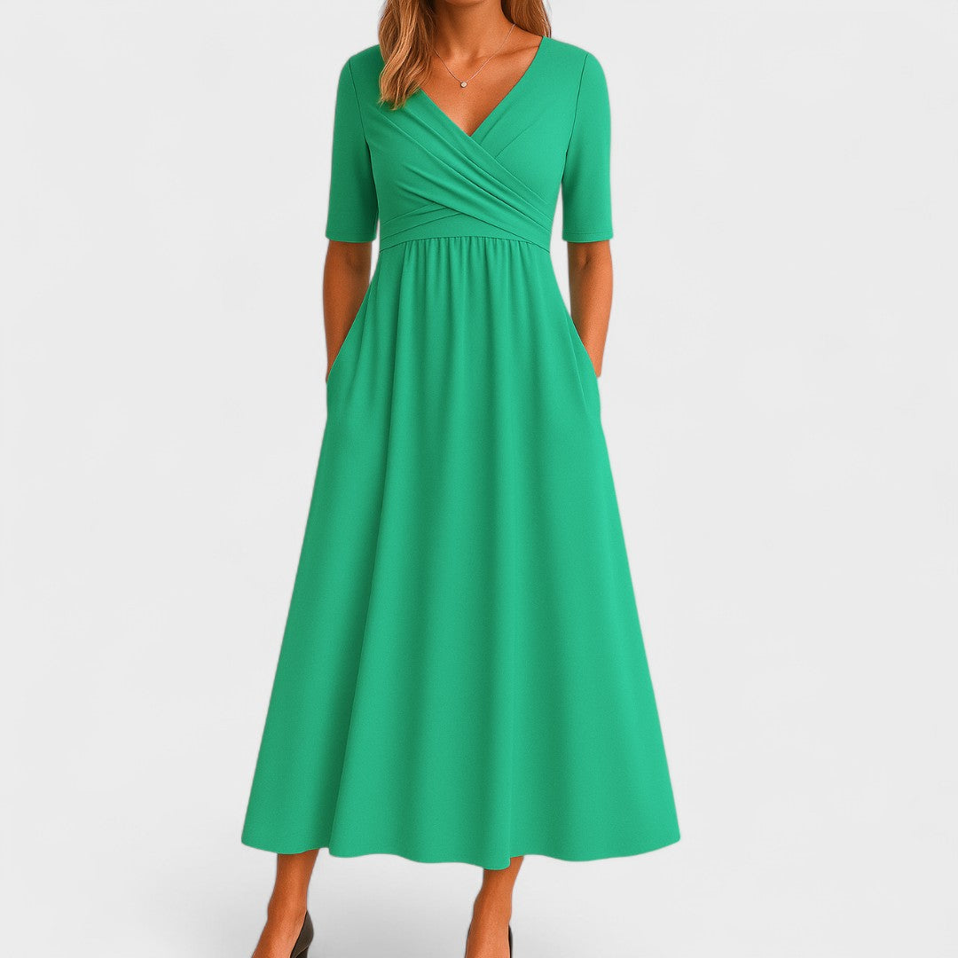 Brygida – Elegantní Midi Šaty 