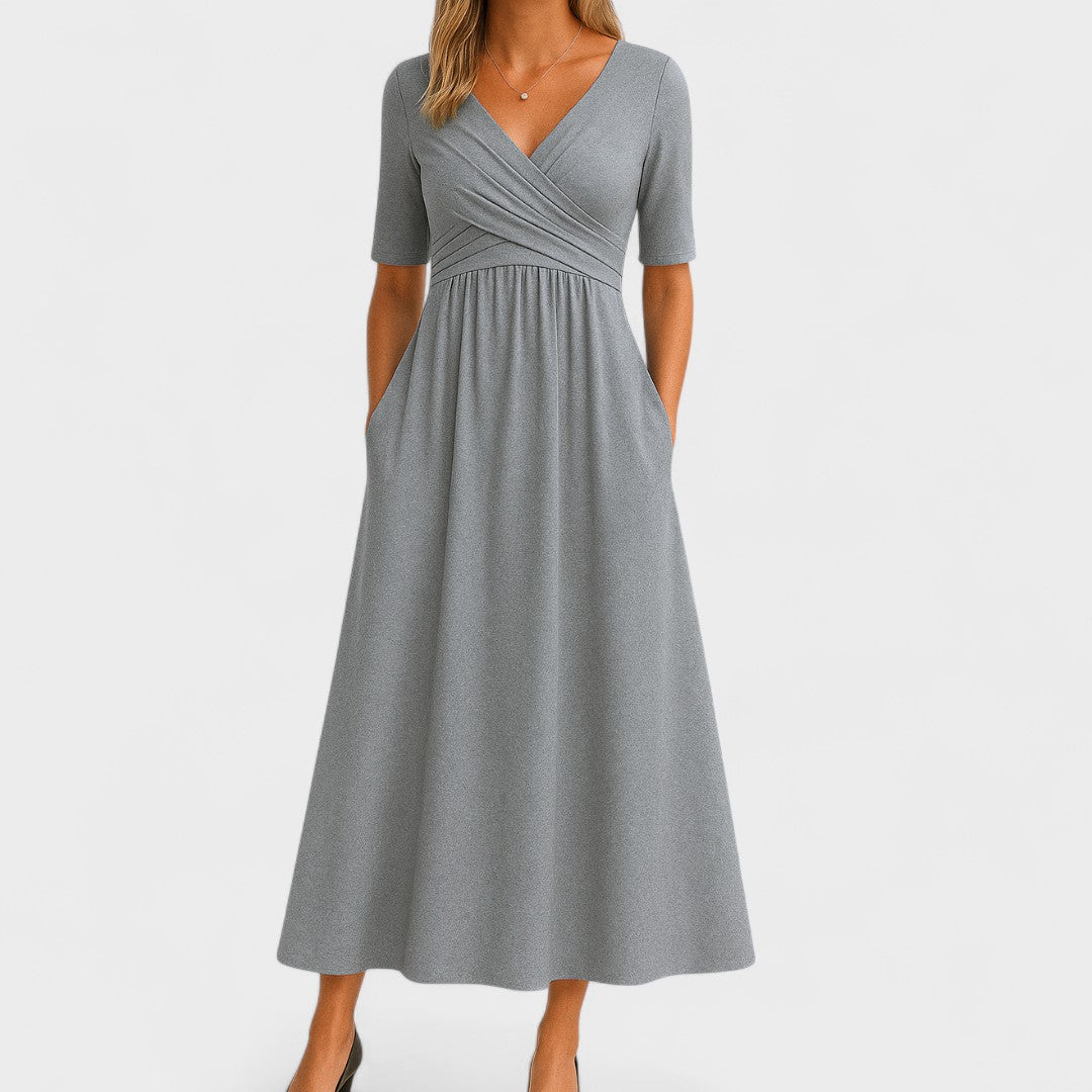 Brygida – Elegantní Midi Šaty 