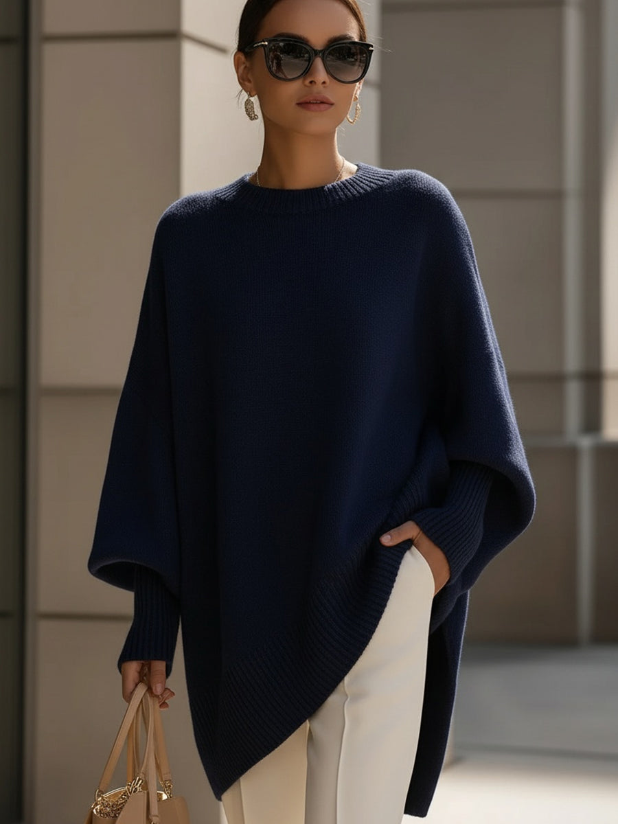 Evelyne – Elegantní svetr s asymetrickým spodním lemem