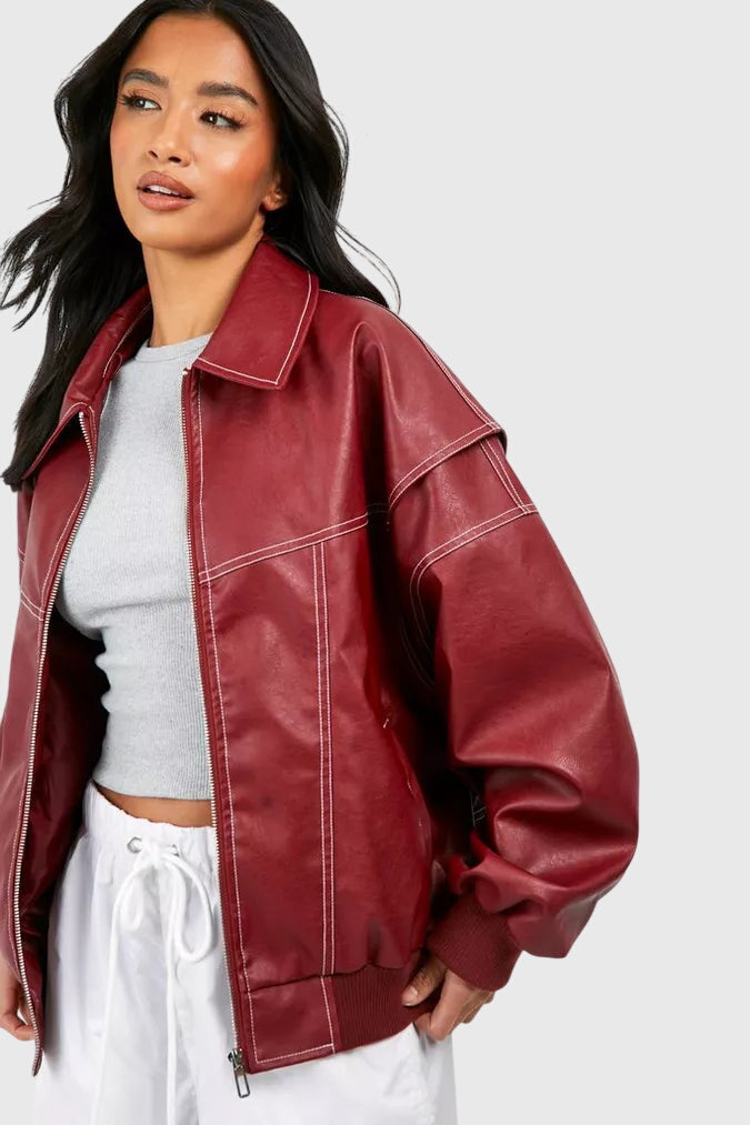 Faye™ - Oversized Kožená zadek