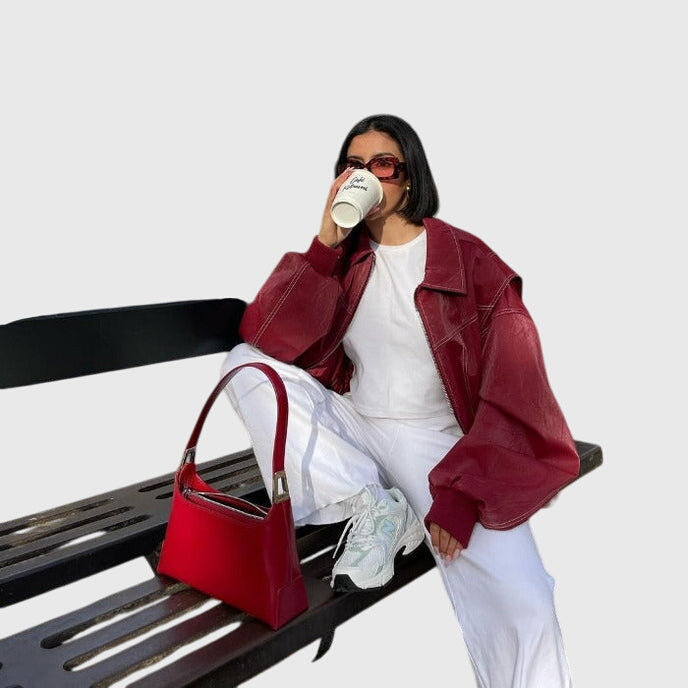 Faye™ - Oversized Kožená zadek