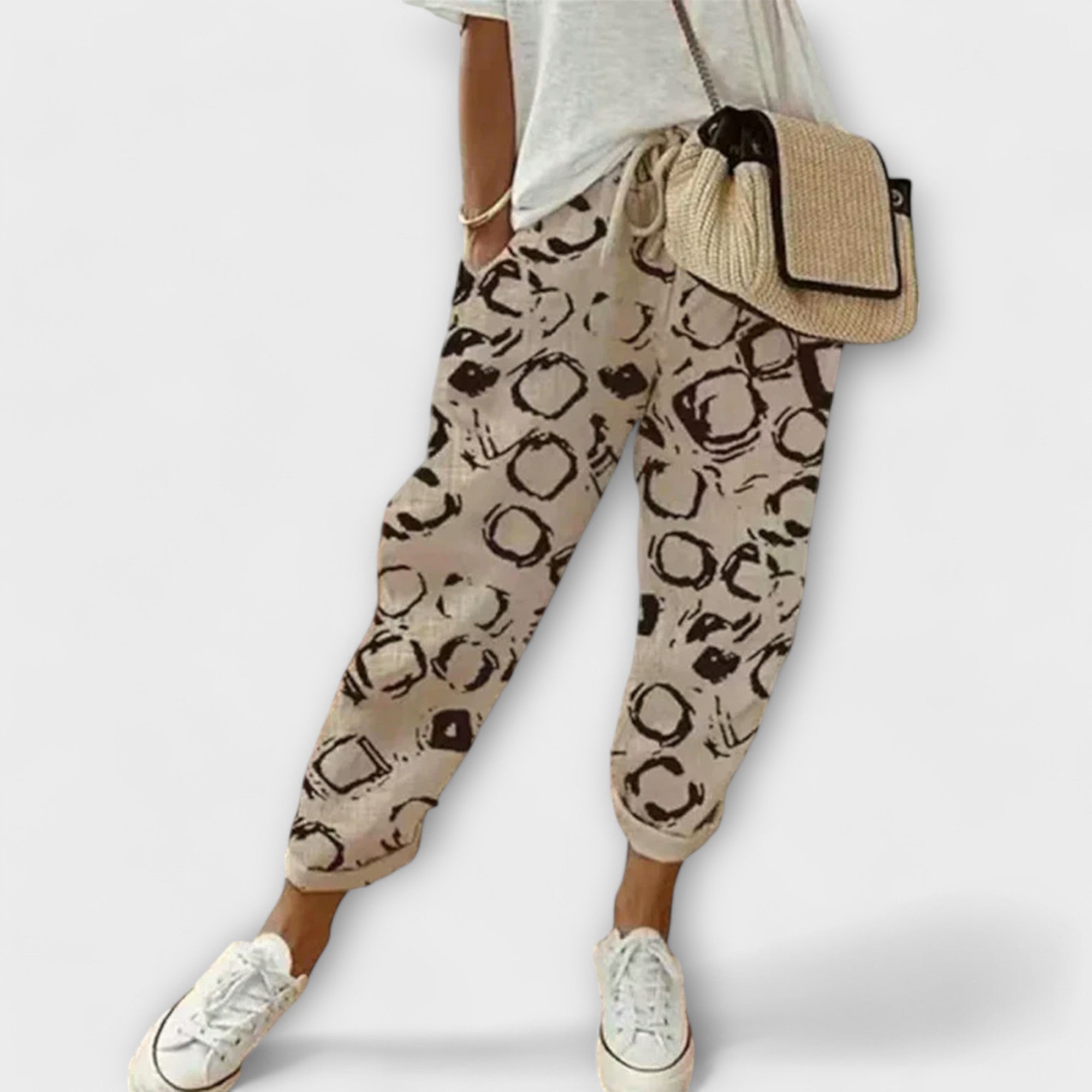 Bernarda - Pohodlné kalhoty z bavlny a lnu 