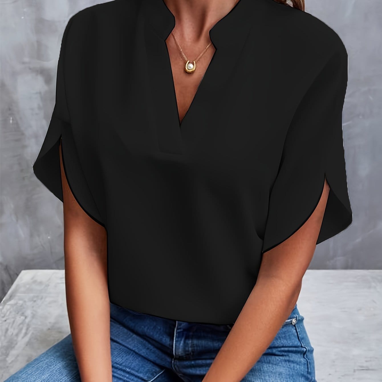 JULITA | Elegantní blůza s drapováním