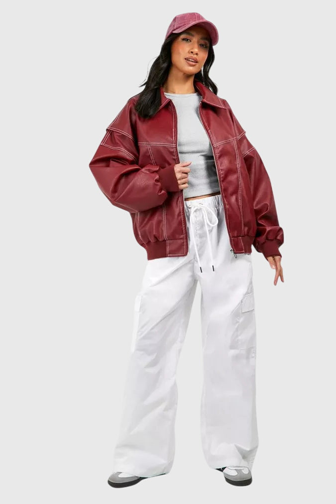 Faye™ - Oversized Kožená zadek