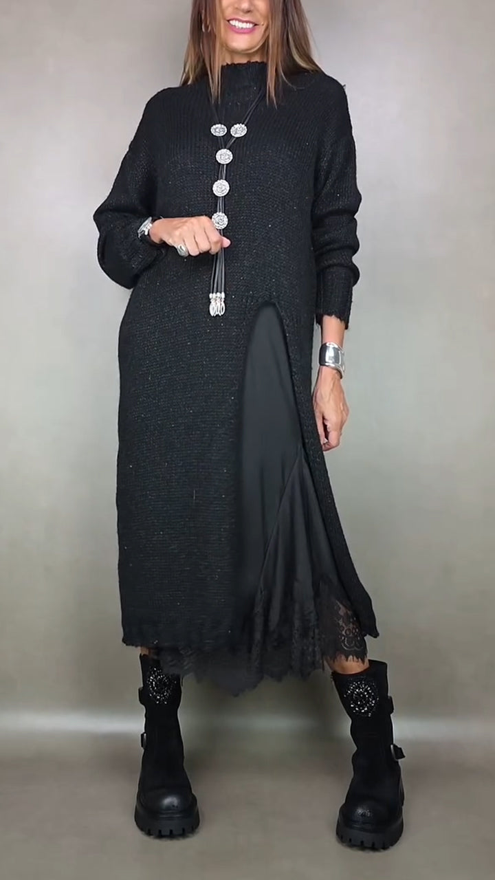 Laluna® | Kompletní stylové oblečení (Dlouhý svetr + šaty)