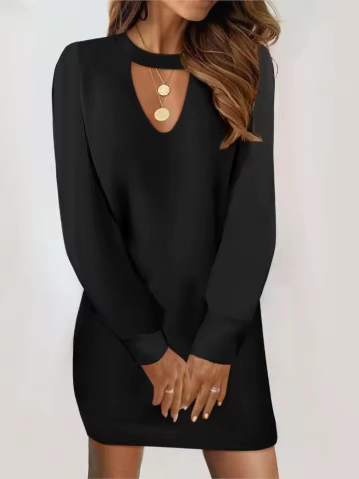 Emma | Elegantní šaty s výstřihem do a výraznými rukávy 